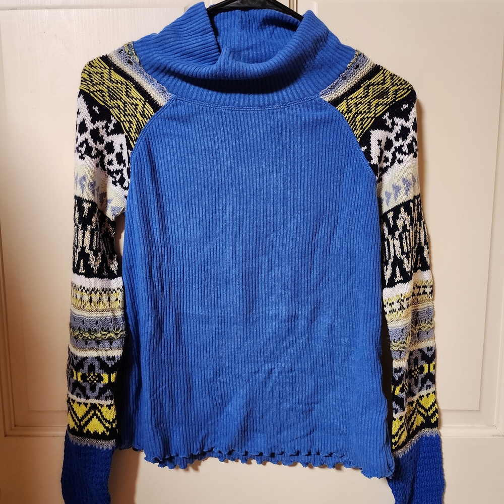 Free People Isle Ferry Cowl Neck Sweater - XS